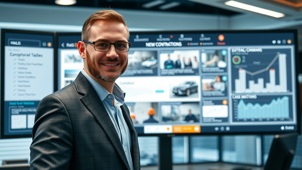 Sleek contractors trailblazer media site interface showcasing blogs, videos, and case studies